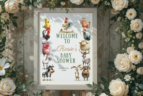 Baby Shower Welcome Sign Template 117