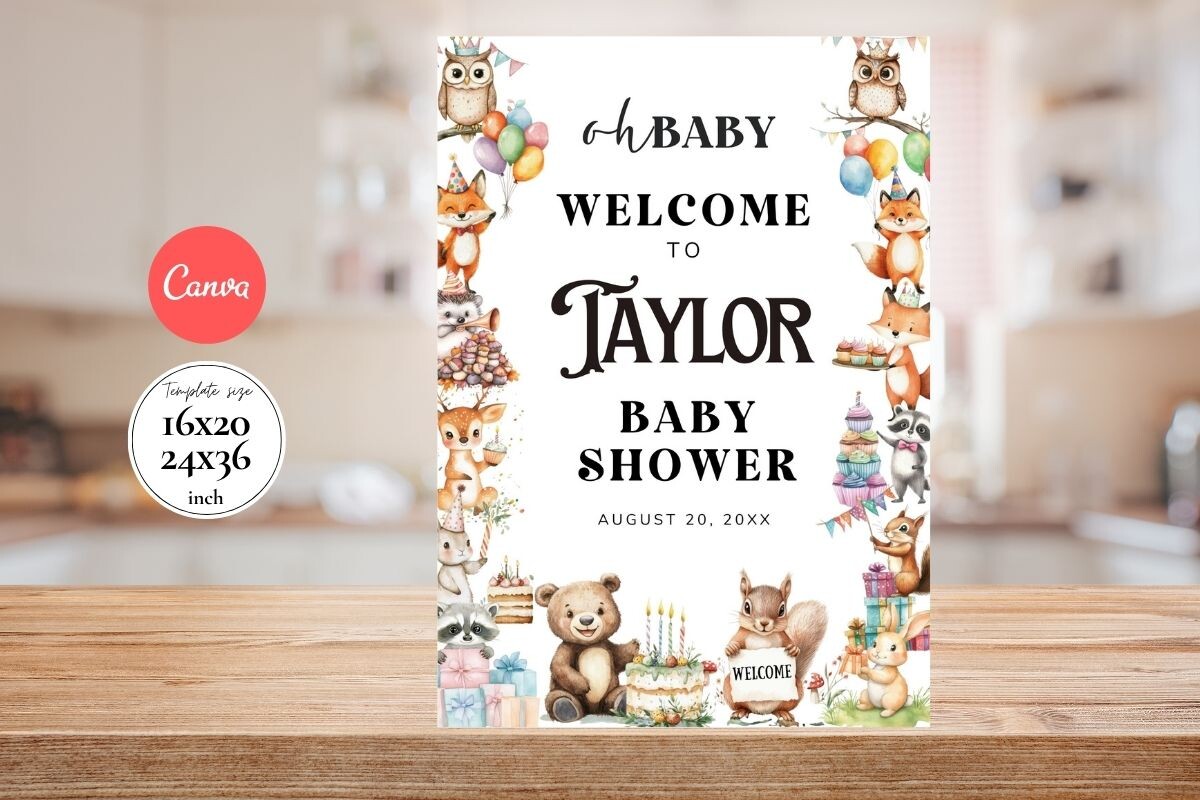 Baby Shower Welcome Sign Template 119