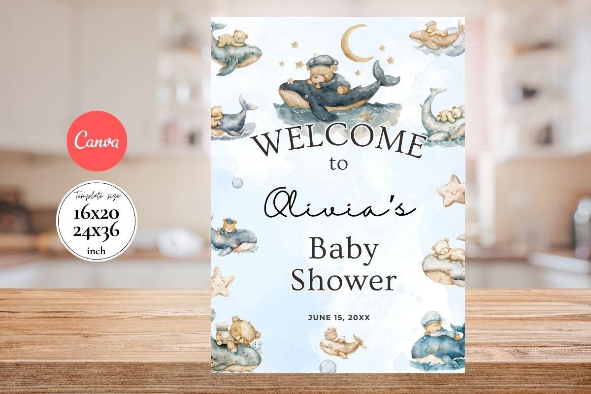 Baby Shower Welcome Sign Template 171