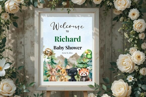 Baby Shower Welcome Sign Template 178