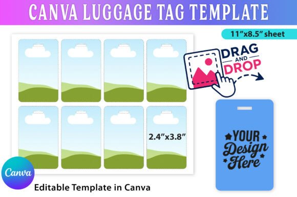 Canva Luggage Tag Template