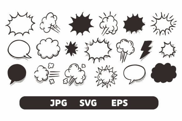 Comic Speech Bubble Explosion Element