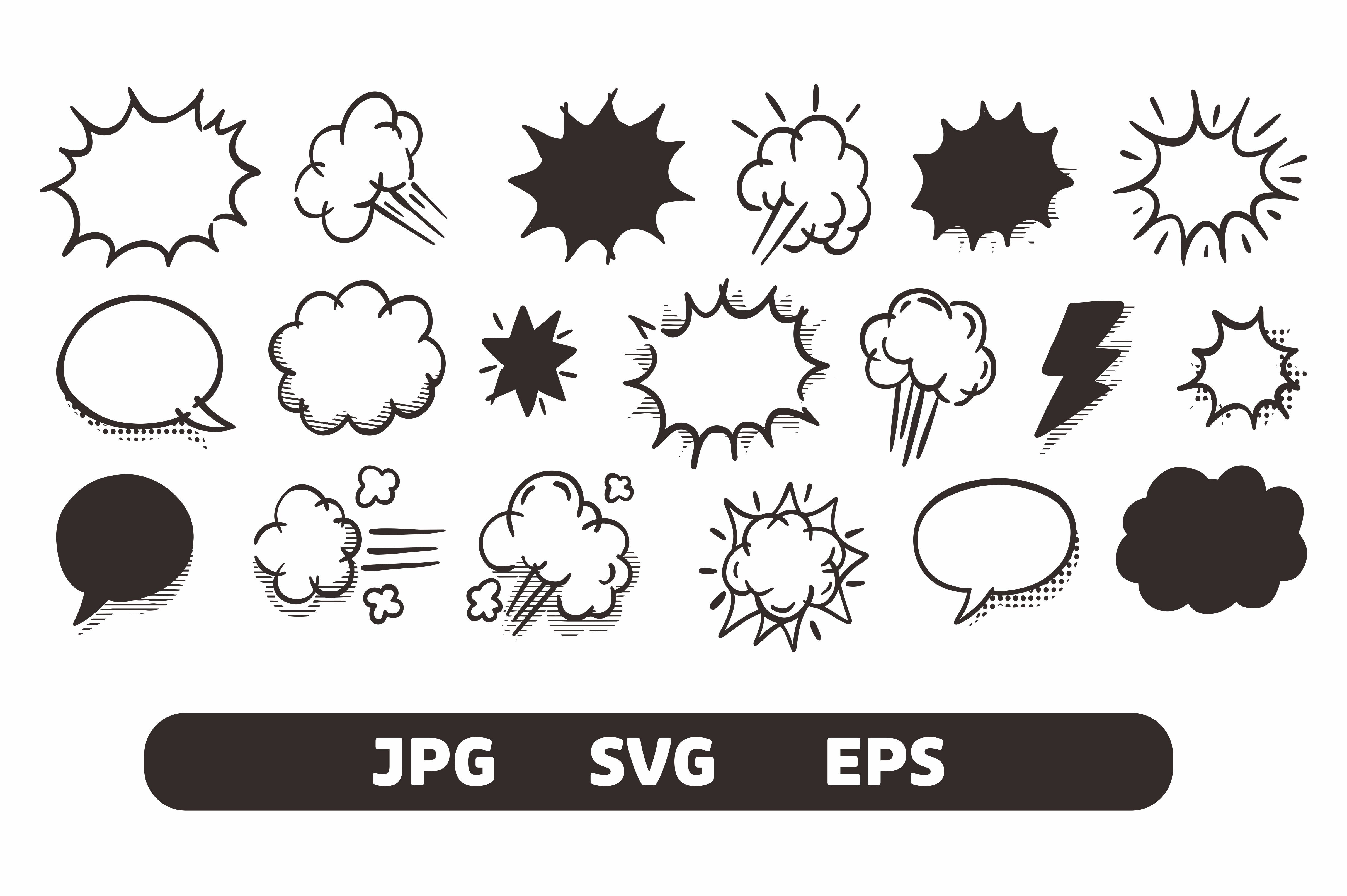 Comic Speech Bubble Explosion Element