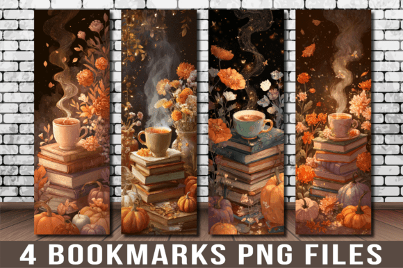 Cozy Autumn Coffee Book Bookmark