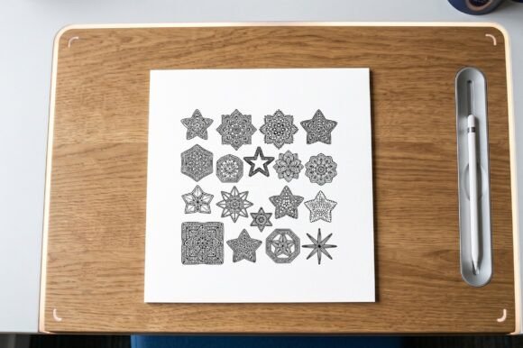 Crochet Star Flower Mandala Coloring