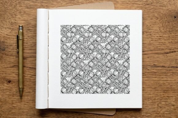 Crochet Stitch Pattern Coloring Page