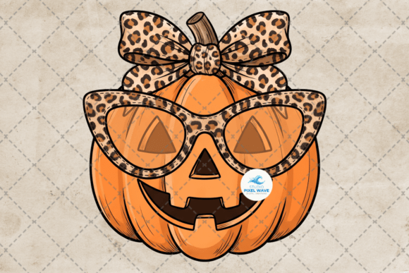 Cute Leopard Pumpkin Halloween Fall Png