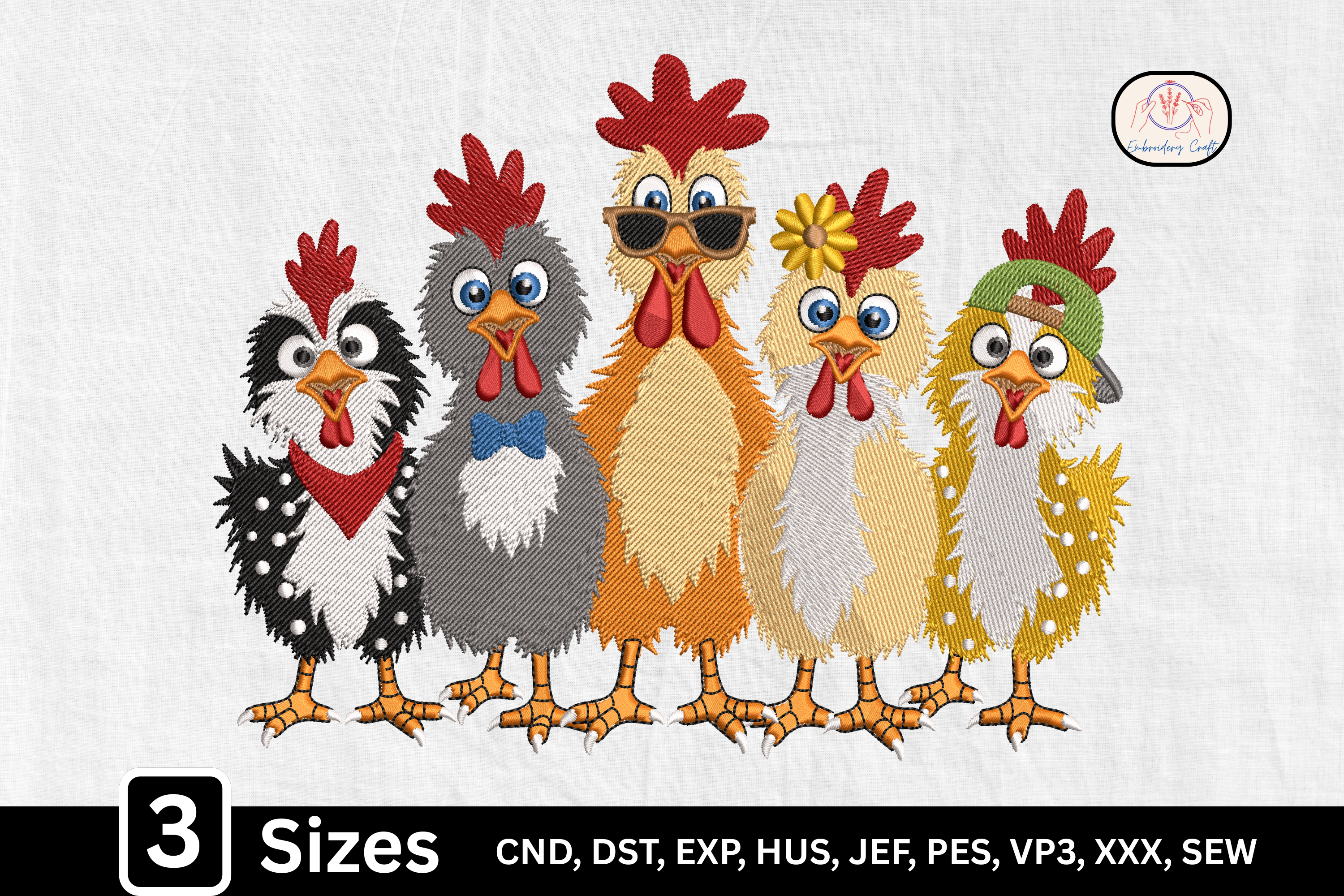Cute Rooster Friends Funny Chicken