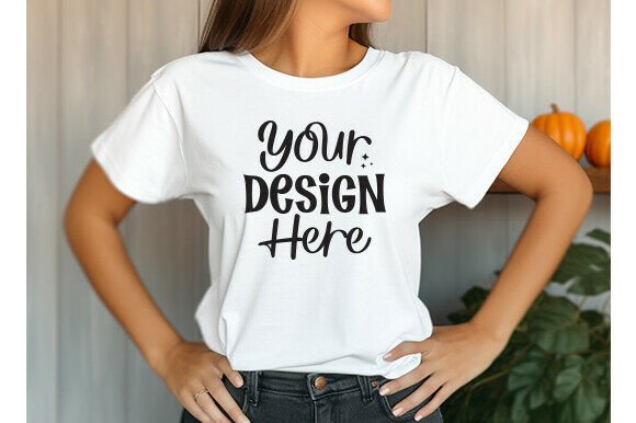 Fall Bella Canvas 3001 T-shirt Mockup