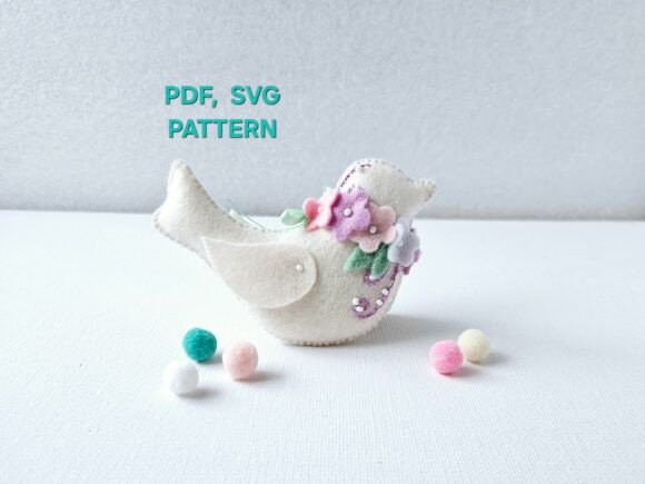 Felt Bird Easy PDF, Easter Ornament DIY