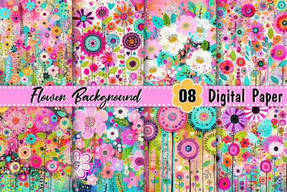 Flower Pop Art Background