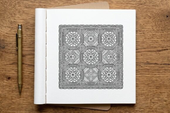 Geometric Crochet Pattern Coloring