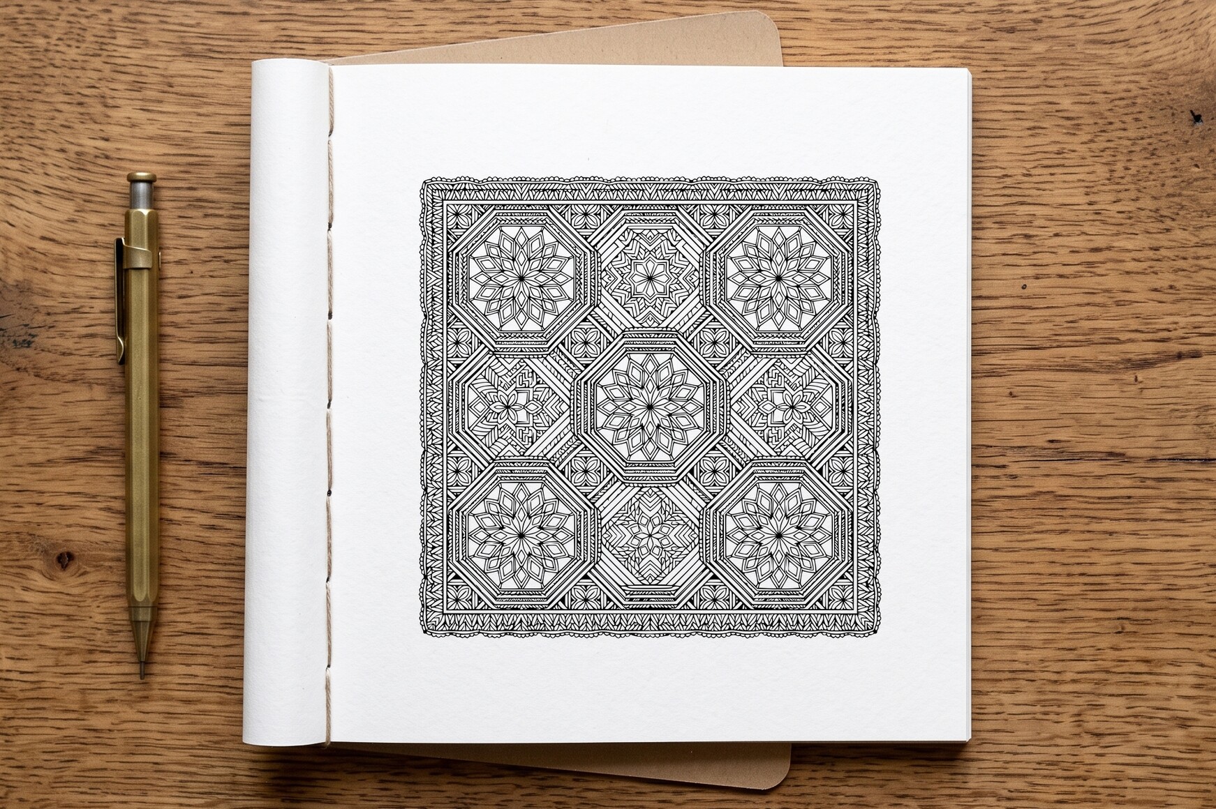 Geometric Crochet Pattern Coloring