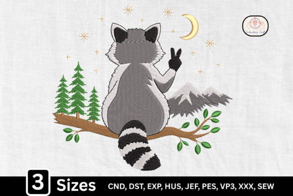 Outdoor Woodland Animal Cute Raccoon