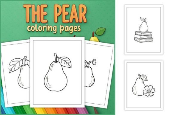 Pear Coloring Pages for Kids