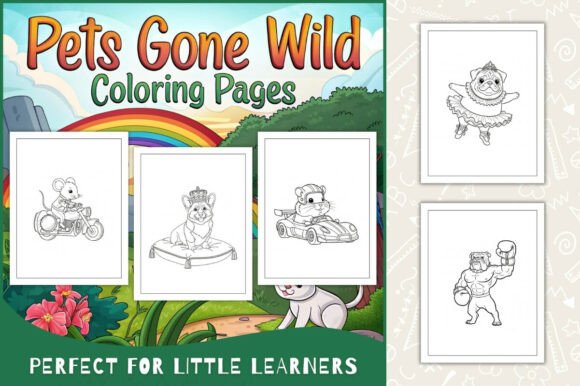 Pets Gone Wild Coloring Pages