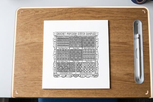 Popcorn Stitch Crochet Sampler Coloring