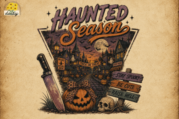 Retro Horror 80s Halloween Design Png