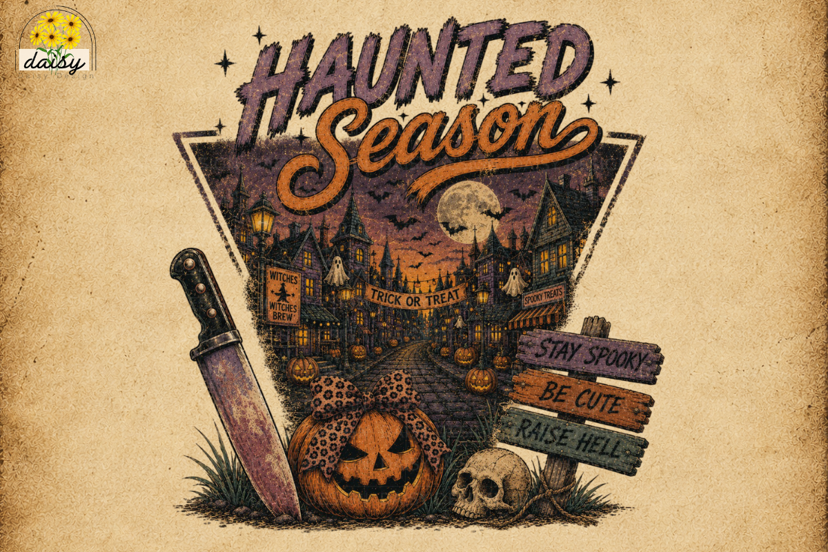 Retro Horror 80s Halloween Design Png