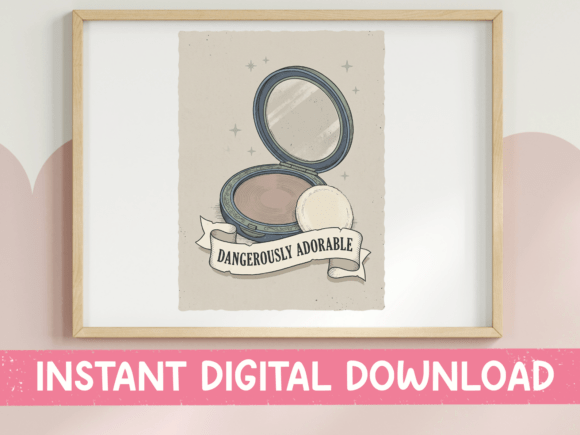 Sparkly Compact Mirror Beauty Art