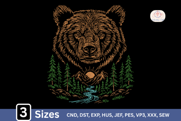 Wildlife Bear, Rustic Forest Bear Head