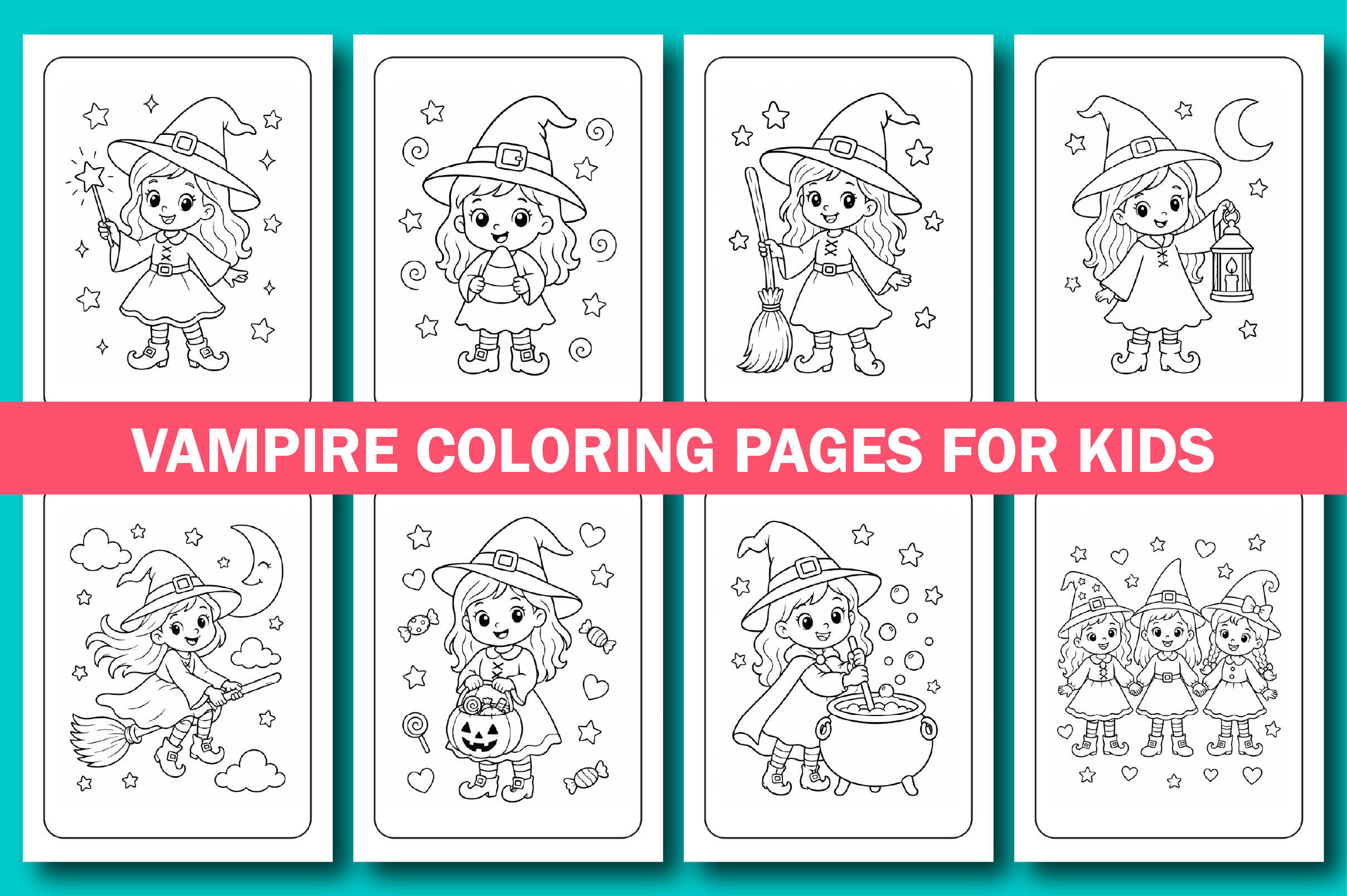 Witch Coloring Pages for Kids