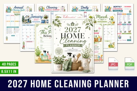 2027 Home Cleaning Planner
