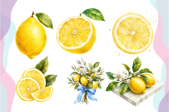 Amalfi Summer Luxury Watercolor Clipart - photo 3