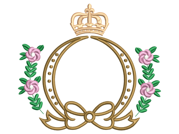 Crowned Floral Monogram Wreath