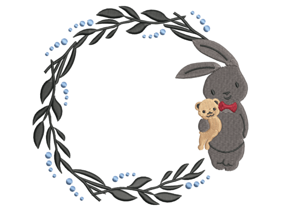 Cute Bunny Teddy Wreath