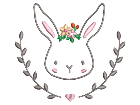 Cute Floral Bunny Frame