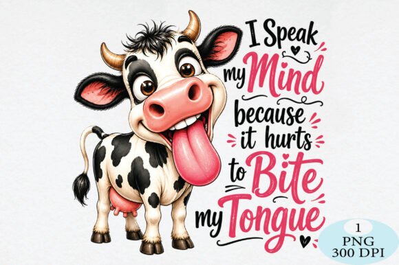 Cute Funny Cow PNG
