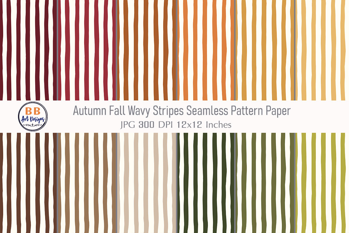 Fall Pattern Autumn Wavy Stripes Pattern