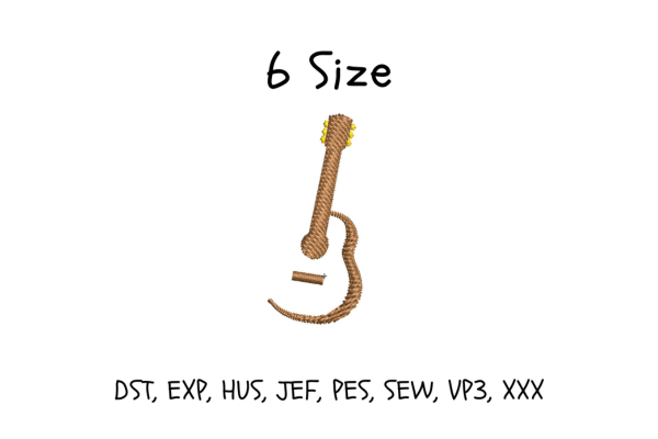Guitar Embroidery Design