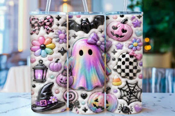 Inflated Spooky Ghost Halloween Tumbler