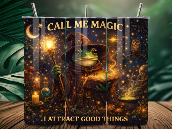 Magic Frog Wizard Fantasy Tumbler Wrap