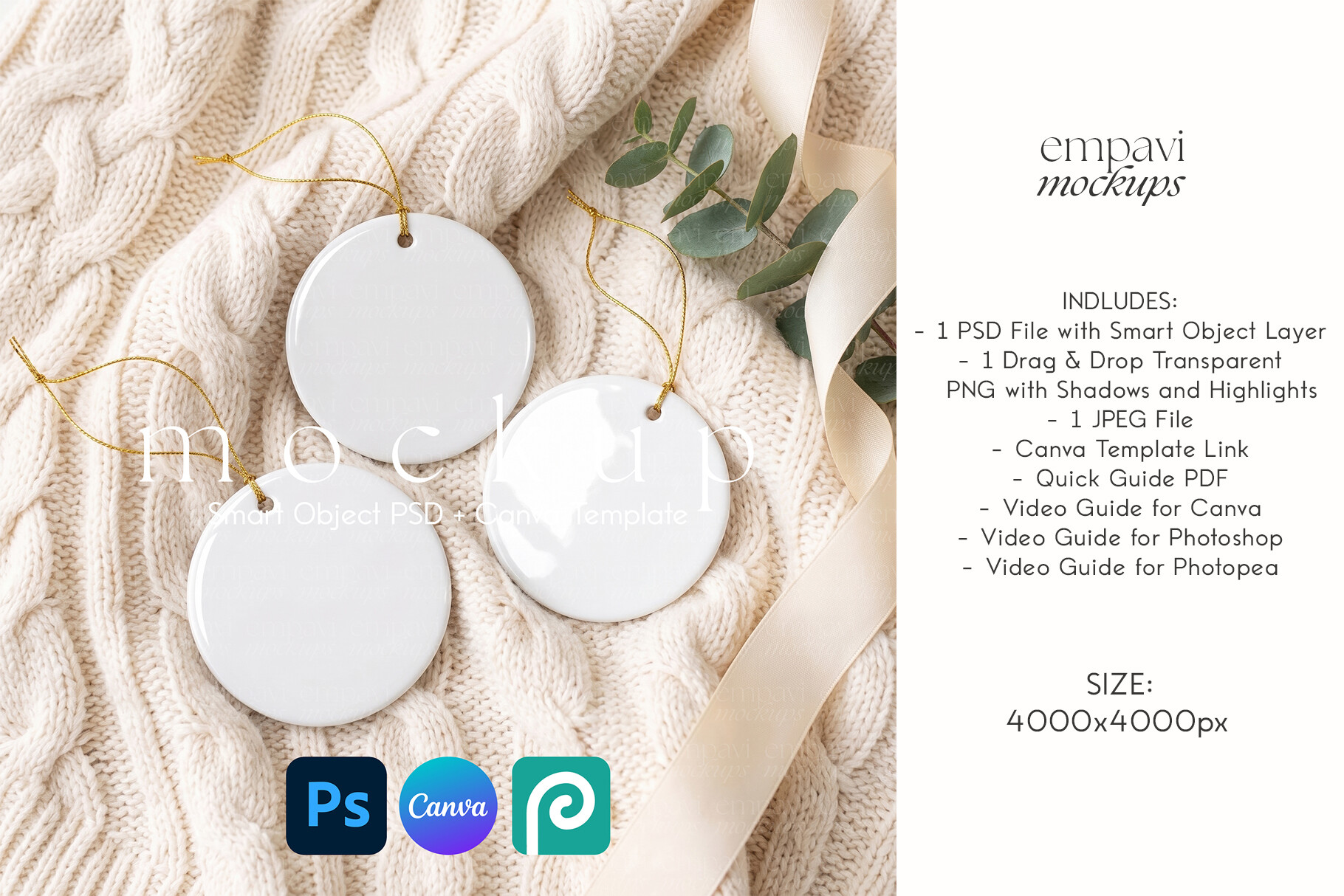 Ornament Mockup Set of 3