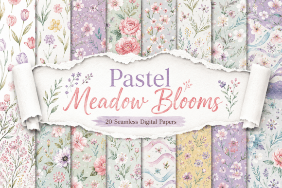 Pastel Meadow Blooms – Soft Botanical
