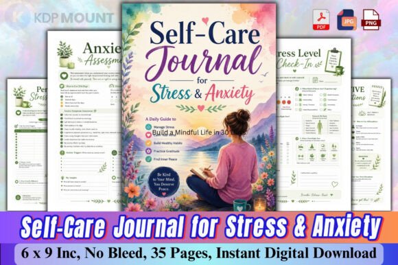 Self-Care Journal for Stress & Anxiety