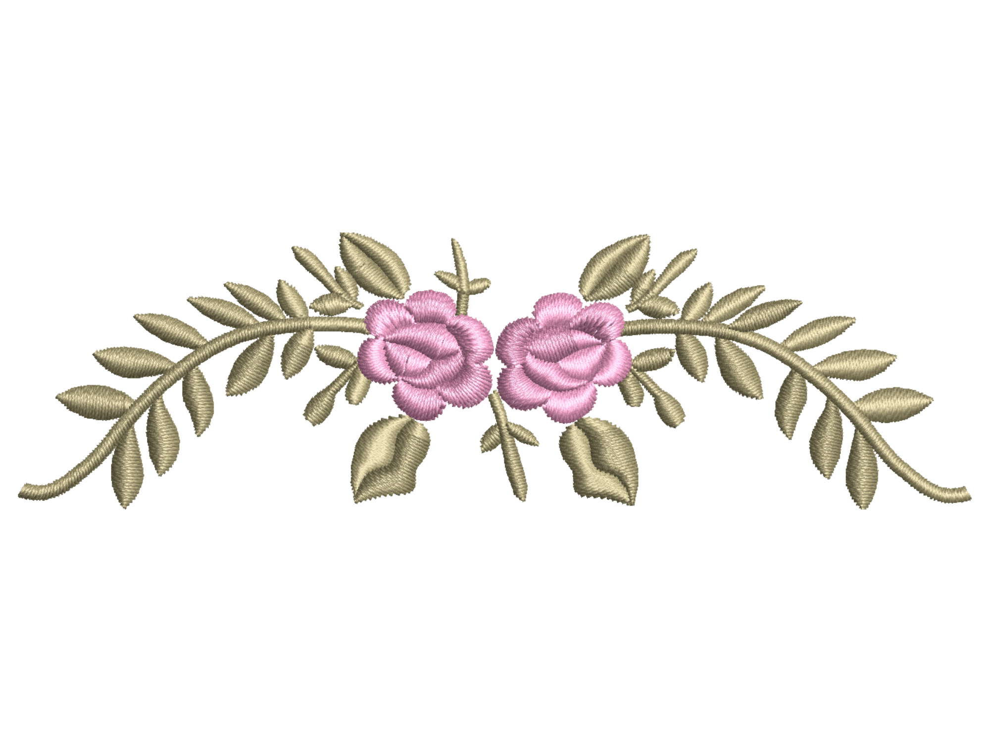 Vintage Rose Floral Border