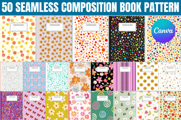 50 Seamless Composition Book Patterns