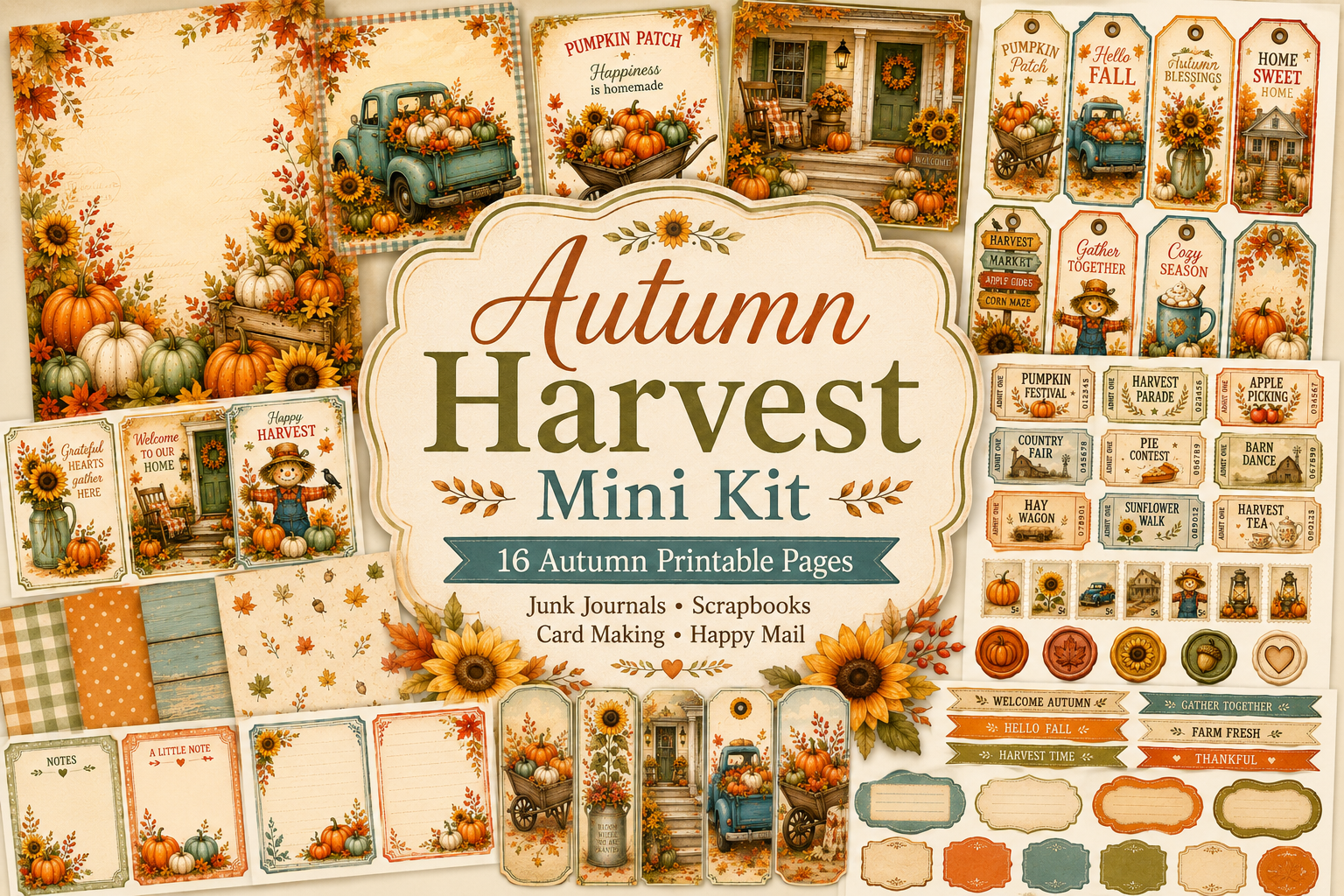 Autumn Harvest Papercrafting Kit