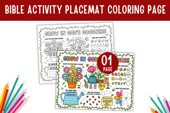 Bible Activity Placemat Coloring Page