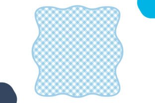Blue Gingham Checkered Frame Clipart SVG Graphic by Creative Gfx Arts ...