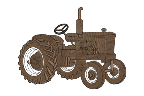 Brown Farm Tractor