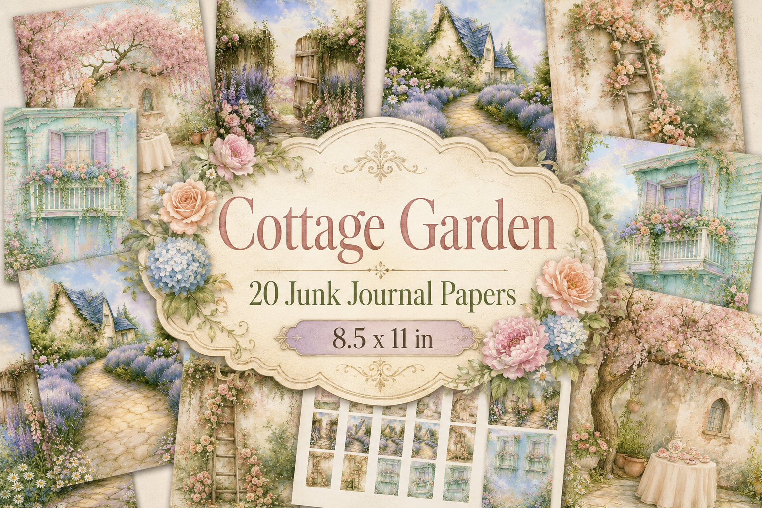 Cottage Garden Junk Journal Digital