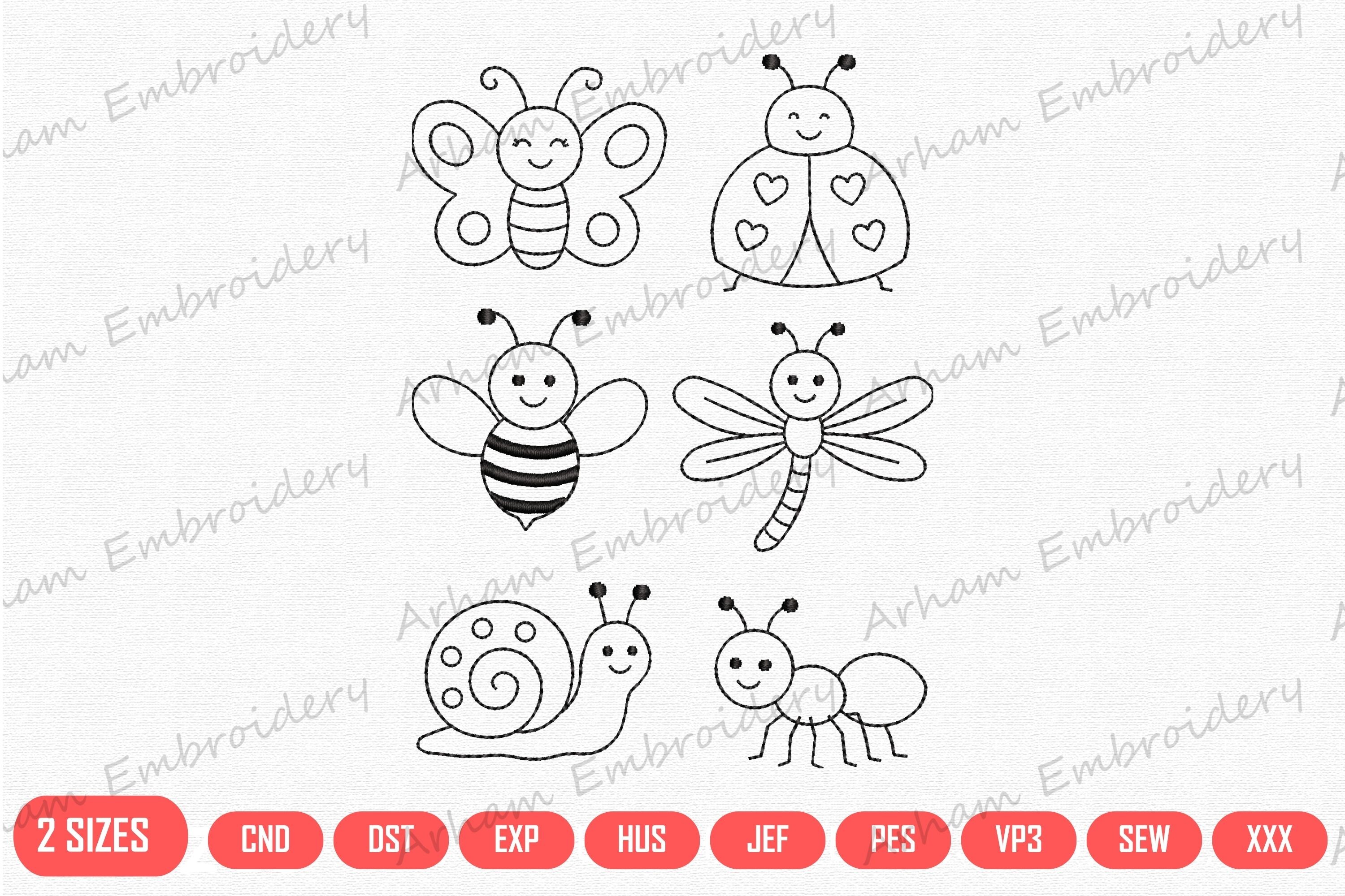 Cute Kawaii Garden Bugs