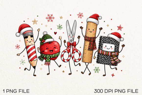 Cute Merry Christmas School Sublimation