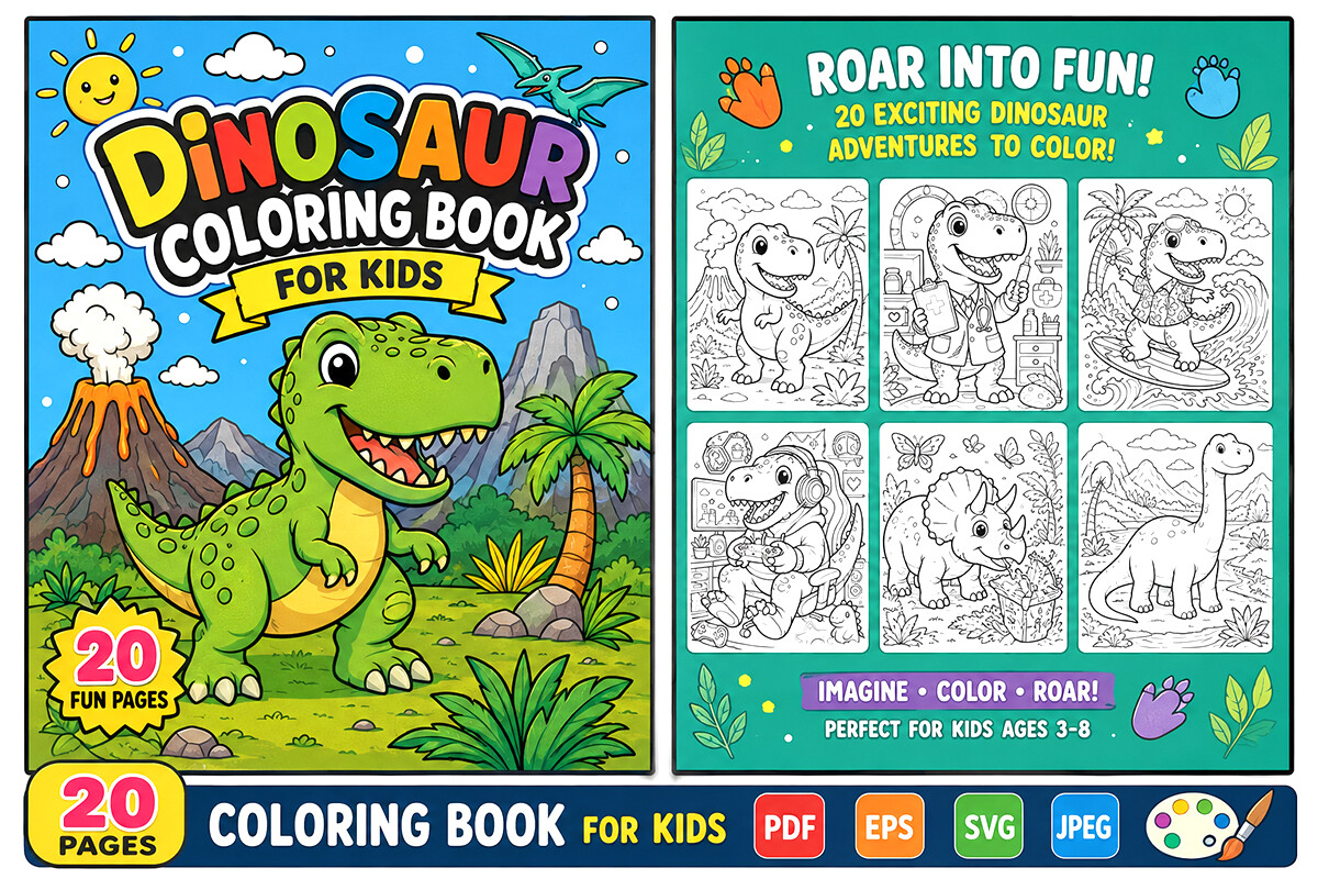 Dinosaur Coloring Pages for Kids