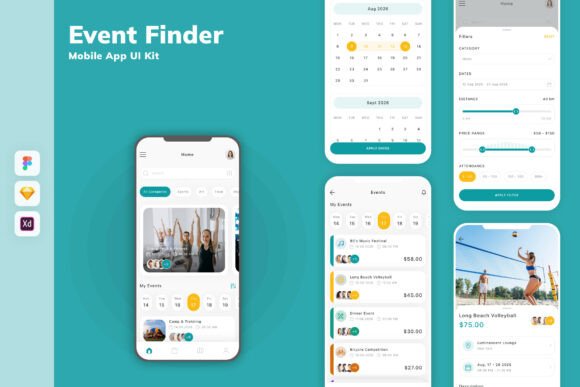 Event Finder Mobile App UI Kit